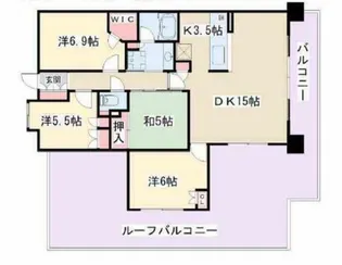 垂水アーバンコンフォートリアヒルズ【14階】の間取り