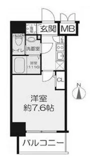 レジュールアッシュ難波MINAMI【6階】の間取り