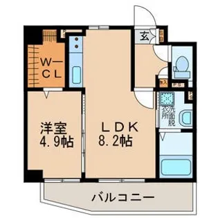 福岡県福岡市中央区荒戸1丁目【マンション】の間取り