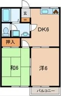 ハイツノナカ【1階】の間取り