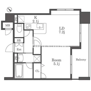 福岡県福岡市中央区長浜3丁目【マンション】の間取り
