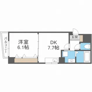 日興桜川ハイツ【8階】の間取り