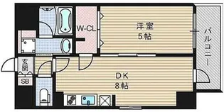 エステムコート北堀江【12階】の間取り