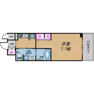 アドバンス大阪ドーム前【7階】の間取り