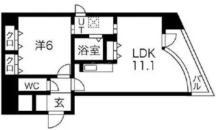 S-RESIDENCE学園坂【13階】の間取り