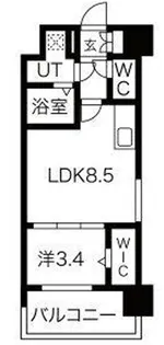 ミラージュパレス難波幸町【9階】の間取り