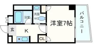 W.O.B HONMACHI-WEST【9階】の間取り