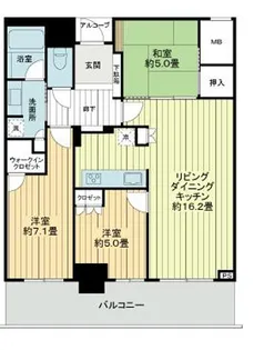 大阪ひびきの街 ザ・サンクタスタワー【13階】の間取り