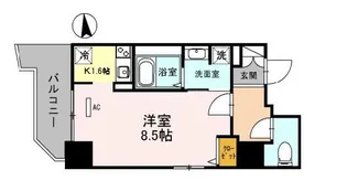 コージーコート釣鐘【10階】の間取り