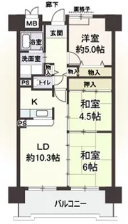 アメニティ江戸堀【7階】の間取り