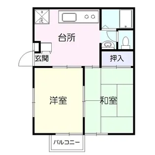 渕上ハイツ【2階】の間取り