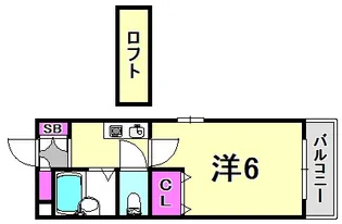 ハッピー塚口【3階】の間取り