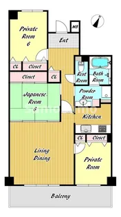 ロイヤル苦楽園【1階】の間取り