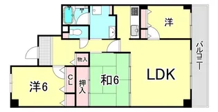 ロイヤル苦楽園【4階】の間取り