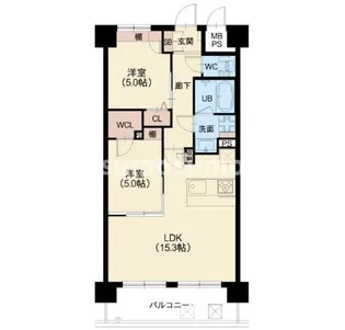 スプランディッド難波WESTⅢ【11階】の間取り