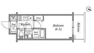エスリード中之島ザ・コア【3階】の間取り
