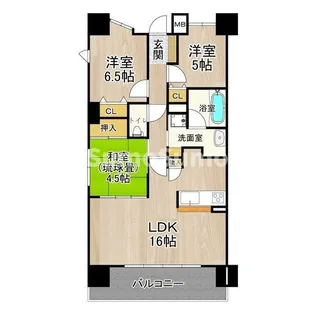 CITY SPIRE難波グレイス【5階】の間取り