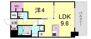 プレサンス立売堀アーバンスタイル【12階】の間取り