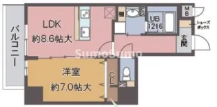 ジェイラピスナンバ【1階】の間取り