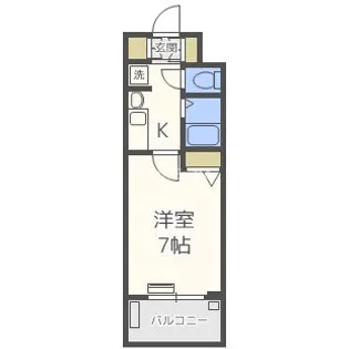 エステムコート難波サウスプレイス【2階】の間取り