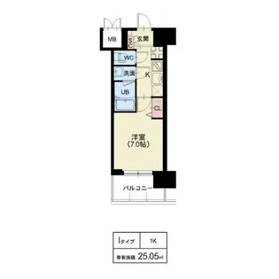 スプランディッド難波Ⅲ【2階】の間取り