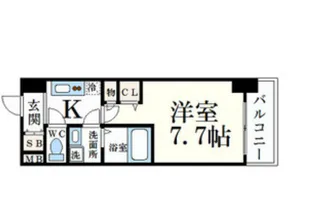 エスリード難波WEST【4階】の間取り