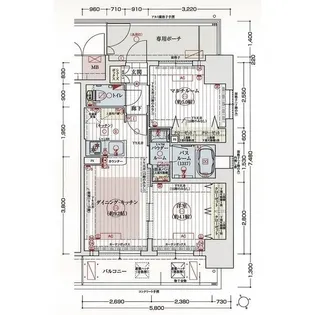 エステムコート阿波座プレミアム【8階】の間取り