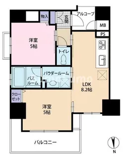 エステムプラザ心斎橋エグゼ【6階】の間取り