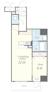ラフィット松屋町【3階】の間取り