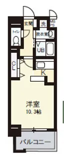 ブランクレール谷町【8階】の間取り