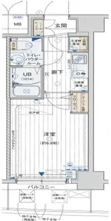 ラシュレエグゼ難波西【3階】の間取り