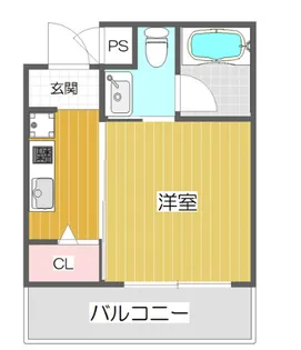 ヒルトップハイム桜川【6階】の間取り