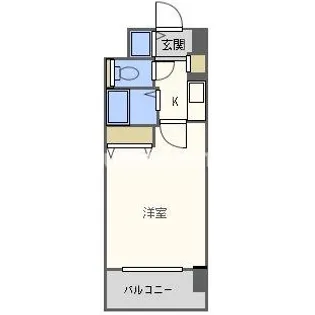プレサンス西心斎橋【7階】の間取り