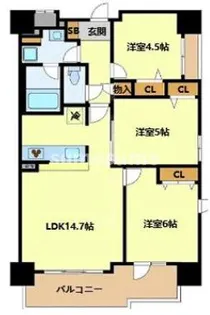 N.E.レジデンス【3階】の間取り