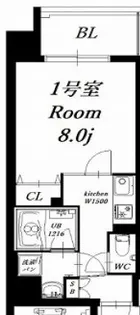 FOREST NAMBA【2階】の間取り