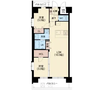 スプランディッド難波WESTⅢ【4階】の間取り