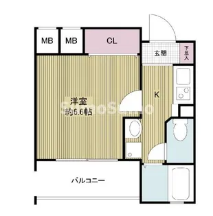 アーバンフラッツ難波東【5階】の間取り