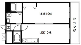 ライオンズマンション靭公園【3階】の間取り