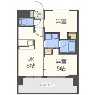 エステムコート南堀江Ⅱレアリス【11階】の間取り