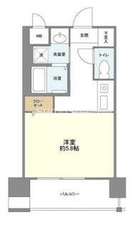 パークヒルズ難波南ルミエール【8階】の間取り