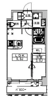 ALIVISドーム前【2階】の間取り
