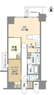 ファインレジデンス大阪本町【11階】の間取り
