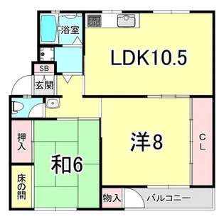 渦が森コーポ6号館【2階】の間取り