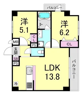 village土佐堀【2階】の間取り