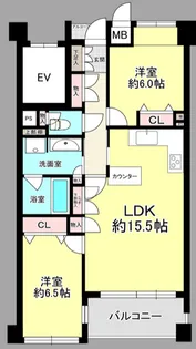 甲子園四番町パークハウス【1階】の間取り