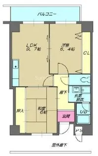 アビタシオン・レオニス【9階】の間取り