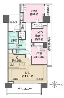プラウド堀江公園【12階】の間取り