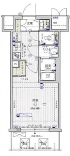レジュールアッシュ難波MINAMI【4階】の間取り