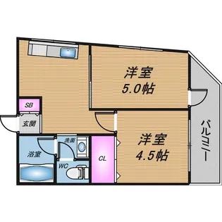 シティライフ九条【7階】の間取り