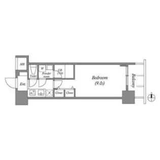 スプランディッド淀屋橋DUE【9階】の間取り